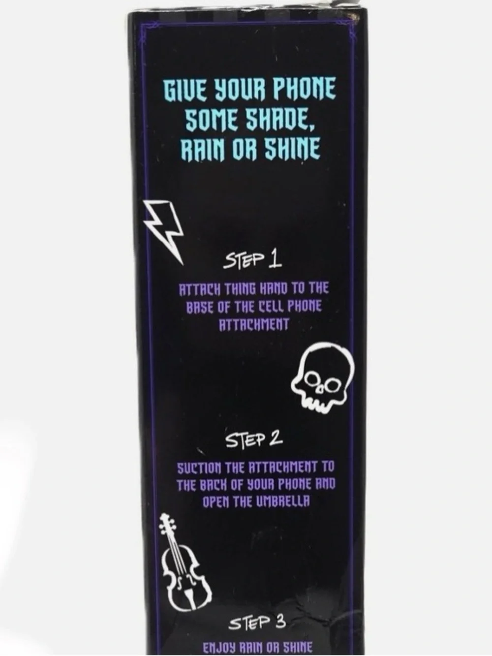 NYX Wednesday Phone Umbrella Accessory in Black with Purple & black